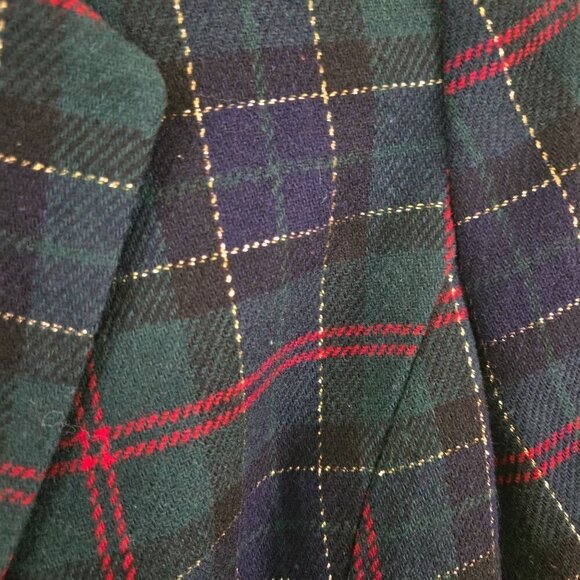 Sag Harbor Vintage Green Metallic Thread Plaid Dark Academia Blazer Size 8 - Picture 4 of 6
